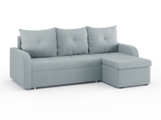 Диваны угловые в гостиную, Диван-кровать угловой Мини Люкс трехсекционная еврокнижка, велюр