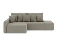 Диваны угловые в гостиную, Диван-кровать угловой Портленд еврокнижка НПБ, велюр