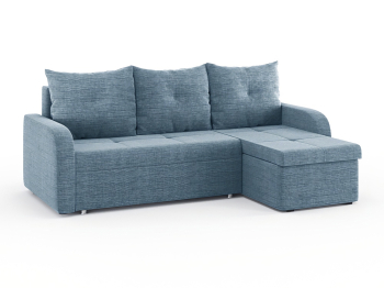 Диван-кровать угловой Мини Люкс трехсекционная еврокнижка, рогожка