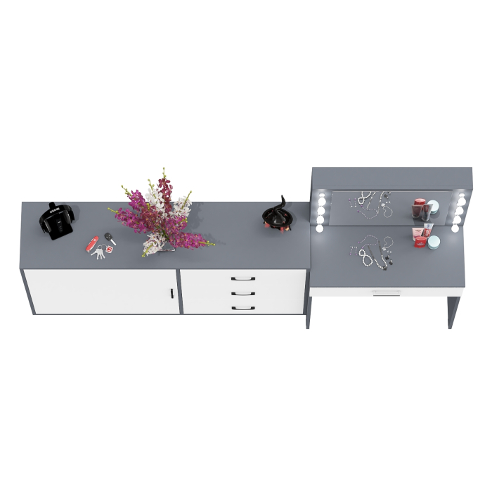 Туалетные столики, Комод ящики и дверка 122-1504 и туалетный столик с подсветкой СТ-4