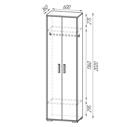 Модульная прихожая Домино № 3