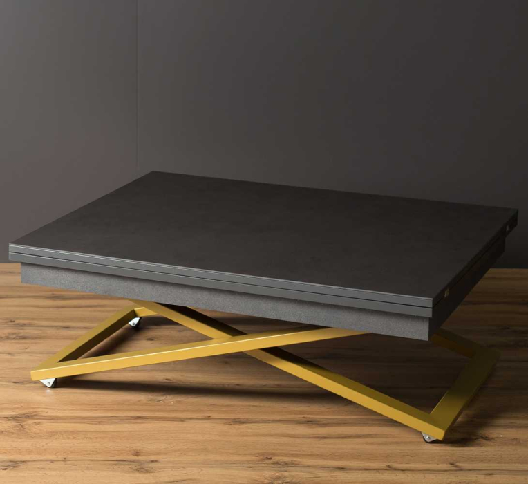 Обеденные столы, Стол-трансформер Cross (золото)