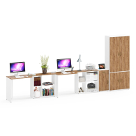 Домашние кабинеты, Мебель в домашний кабинет для двоих человек Лидер-8 компоновка № 30