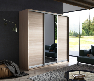 Шкаф-купе Экспресс Медиум (1 зеркало) трио 2400 x 2400 x 600