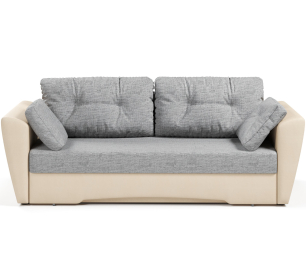 Диван-кровать прямой Амстердам еврокнижка,рогожка+экокожа