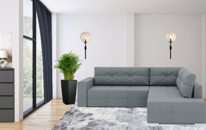 Диван-кровать угловой Леос НПБ, велюр