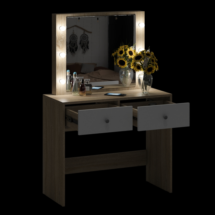 С зеркалом, Стол туалетный с подсветкой СТ-5