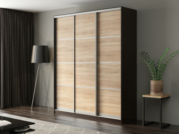 Шкаф-купе Айсберг 200 ВЕНГЕ (шамони светлый/глухой)