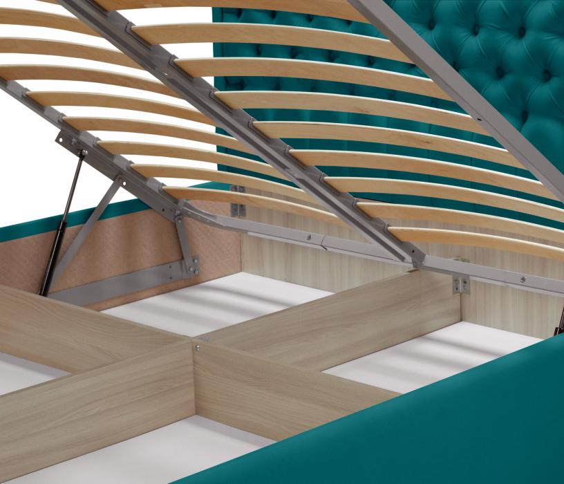 Мягкая кровать, Кровать с мягким изголовьем  Флоренция 1400 с подъемным механизмом