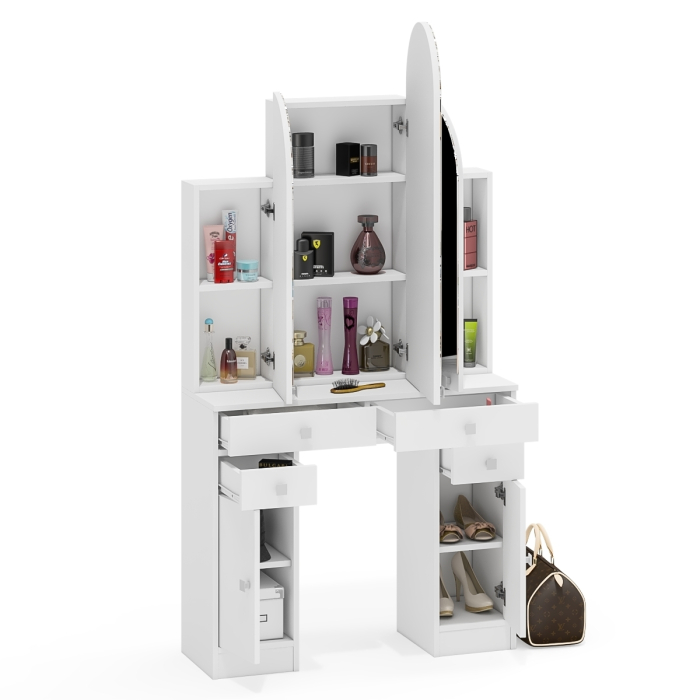 С зеркалом, Туалетный столик Трельяж МД №2