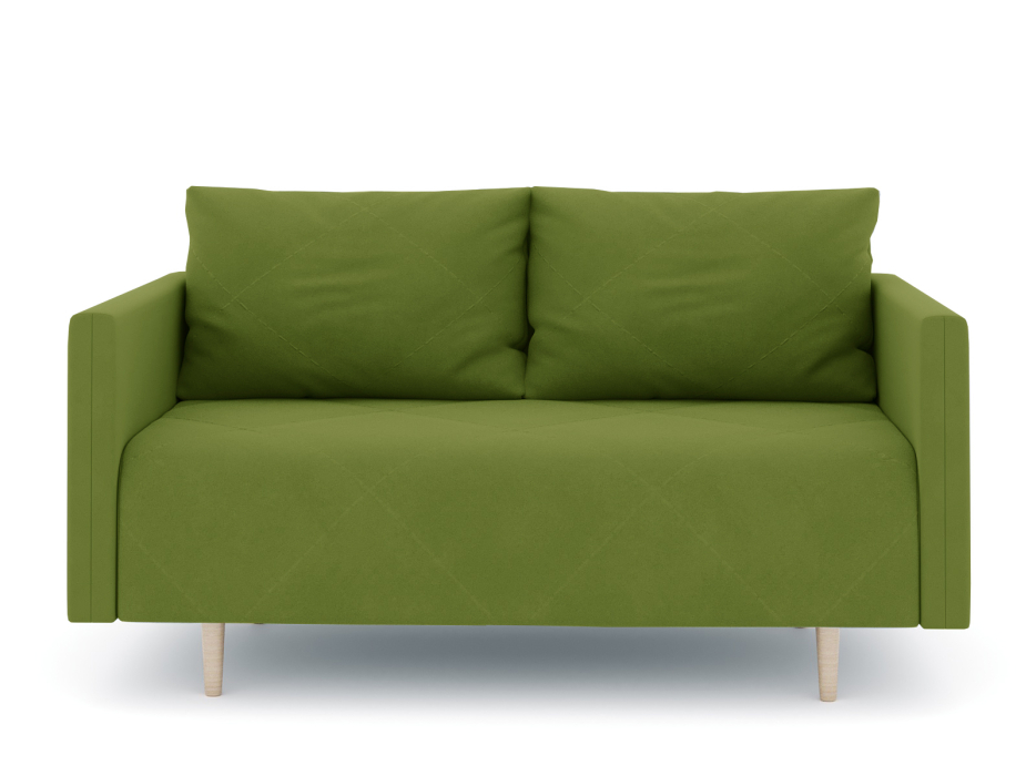 Диваны прямые кухонные, Диван прямой нераскладной Милли мини 2-х  местный с подлокотниками, велюр