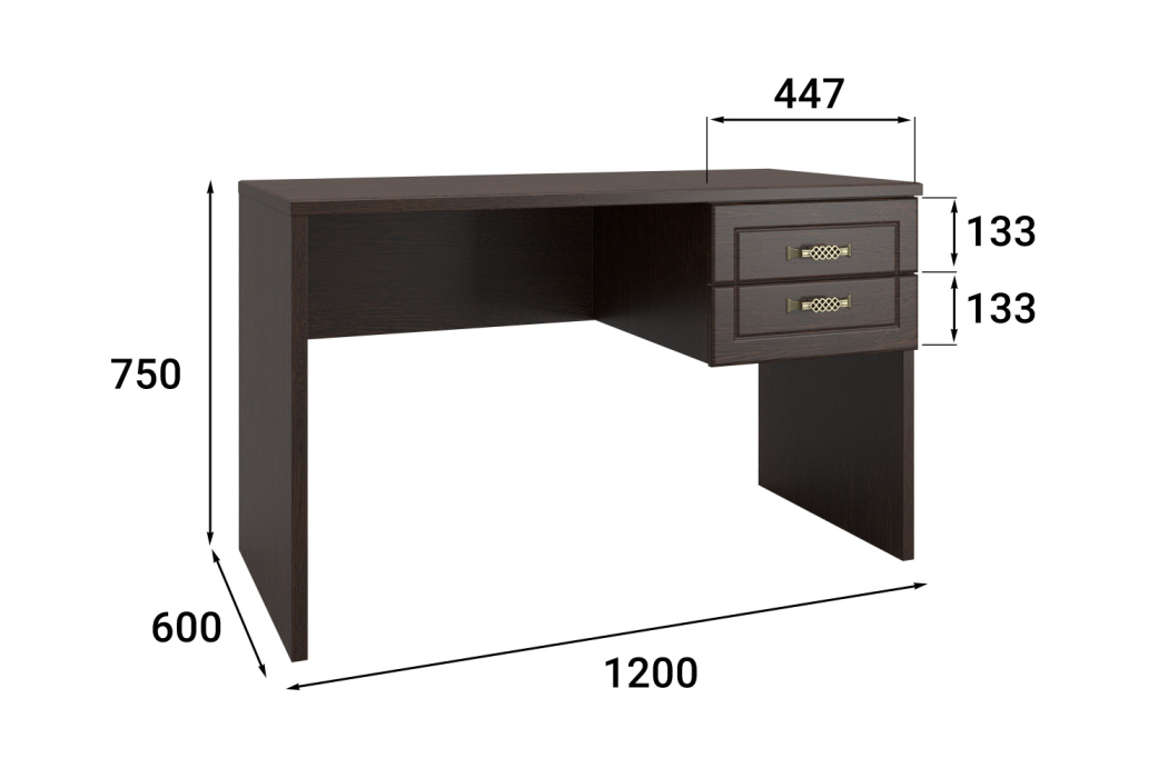 Прямые, Стол письменный Монблан МБ-71К