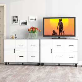 Два комода РВК 125-1204 с дверкой и 4-мя ящиками