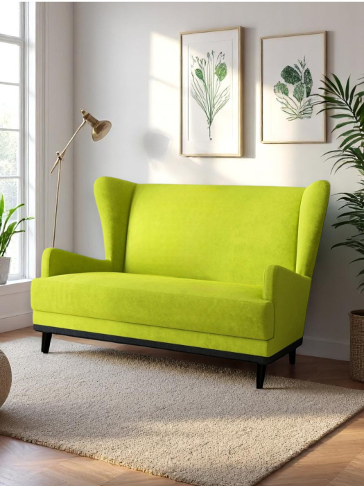 Дизайнерские диваны для гостиной, Диван прямой Вегас, велюр