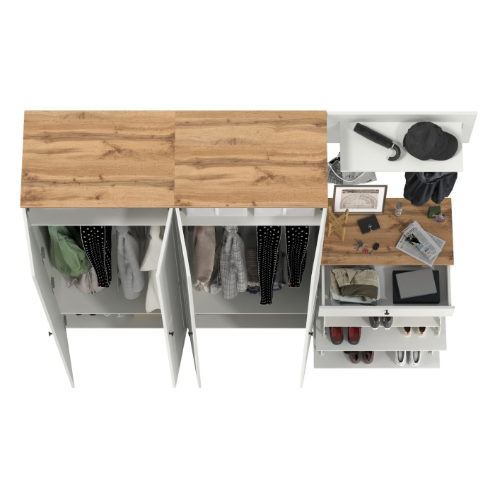 Прихожие, Два шкафа для одежды в прихожую с обувницей и вешалкой для одежды Остин