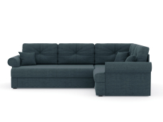 Диваны угловые в гостиную, Диван-кровать угловой Мирта дельфин, рогожка Люкс