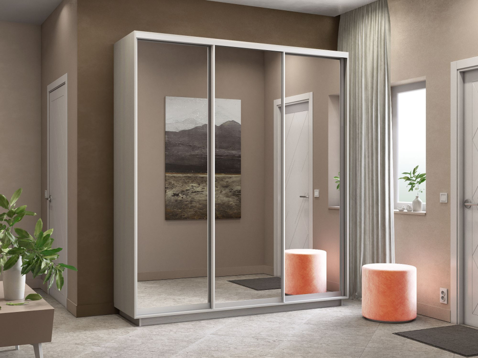 Шкафы-купе, Шкаф-купе Экспресс Экспенс трио 2200 x 2100 x 600