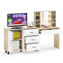 Туалетный столик с подсветкой 115 и тумба-комод 123-1204