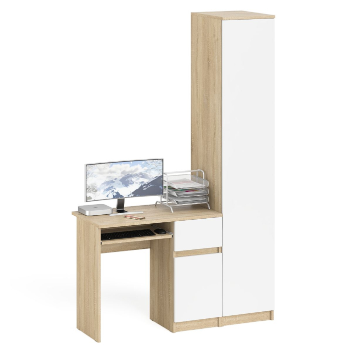 Домашние кабинеты, Компьютерный стол МС-1 правый с пеналом на 400 Мори