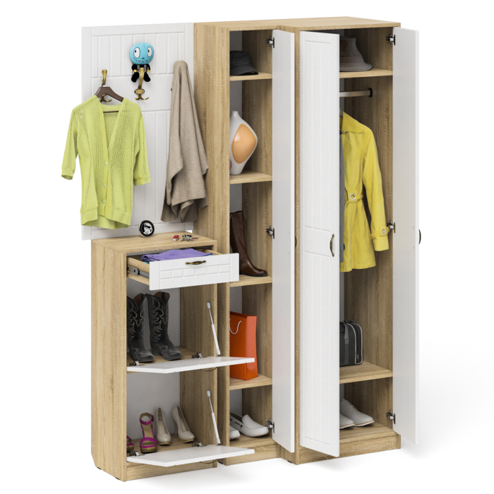 Прихожие, Мебель в прихожую П-6 № 30 МДФ фрезеровка прованс