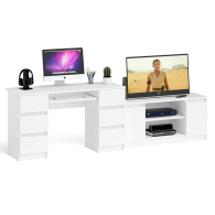 Домашние кабинеты, Тумба Мори МТВ1200.1 и двухтумбовый стол компьютерный МС-2