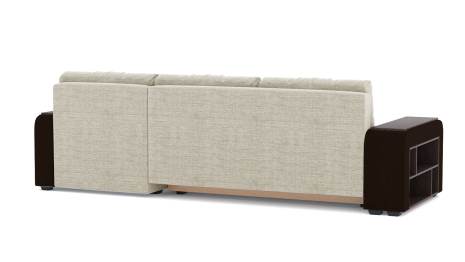 Диван-кровать угловой Милан ПБ еврокнижка, рогожка+кож.зам