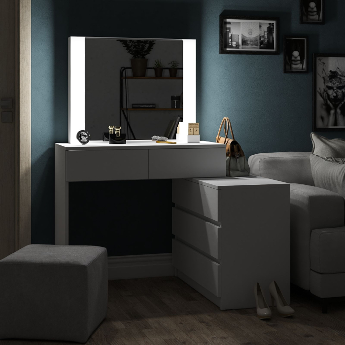 С зеркалом, Туалетный столик с подсветкой 110