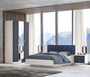 Кровать Лежер КРП-311-16-18, 1,8, бодега белая, ткань missoni 14