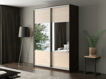 Шкаф-купе Айсберг 190 ВЕНГЕ (шамони светлый/комбинированный)