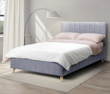 Двуспальные, Кровать с мягким изголовьем Монако 140, микровелюр