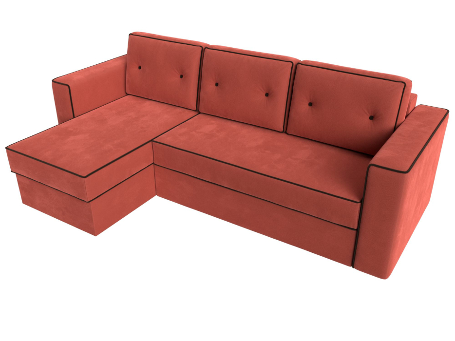 Диваны угловые в гостиную, Угловой диван Принстон левый угол, микровельвет