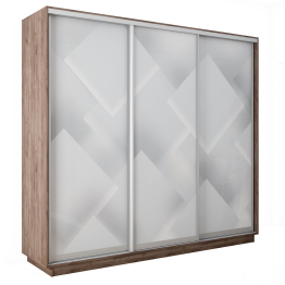Шкаф-купе Экспресс 3-х дверный Фотопечать Квадрат Стекла 210х60х240