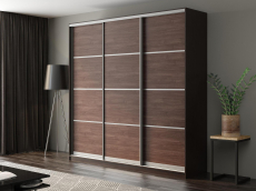 Шкафы-купе, Шкаф-купе Айсберг 240 ВЕНГЕ (шамони темный/глухой)