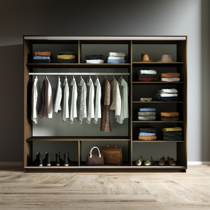 Шкафы-купе 3-х дверные, Шкаф-купе Экспресс 3-х дверный Фотопечать Шелк Стекла 240х60х220