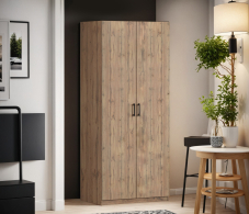 В спальню, Шкаф двухдверный Макс 1000 мм, вариант №3 (ЛДСП, корпус дуб вотан)