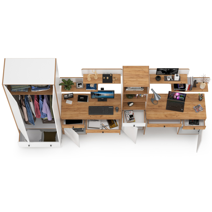 Офисная мебель, Набор мебели для молодёжной комнаты для двоих детей Вуди № 31