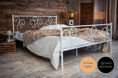 Кованая кровать Лацио 1.6 с двумя спинками