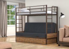 Для подростков, Двухъярусная кровать-диван Дакар 1 ящики Дуб ватан