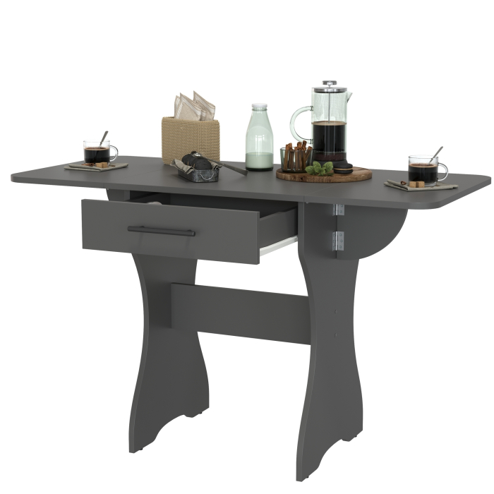 Обеденные столы, Стол обеденный раскладной с ящиком 6-02.120