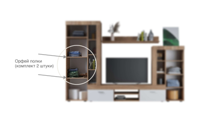 Гостиная Орфей Полки (2 шт)