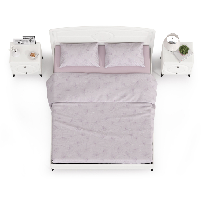 Спальные гарнитуры, Кровать 1600 с ортопедическим основанием Валенсия и две тумбочки