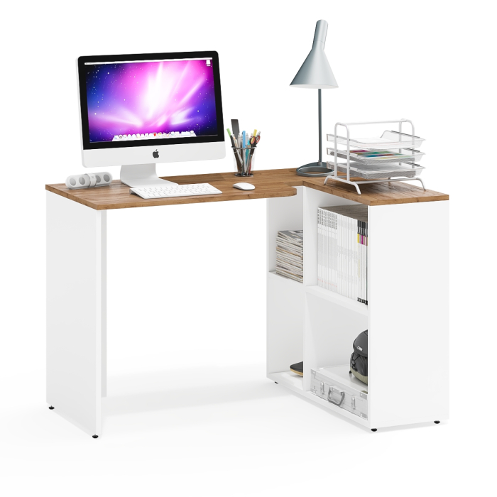 Домашние кабинеты, Письменный стол Лидер-8 с тумбой с ящиком и дверкой.