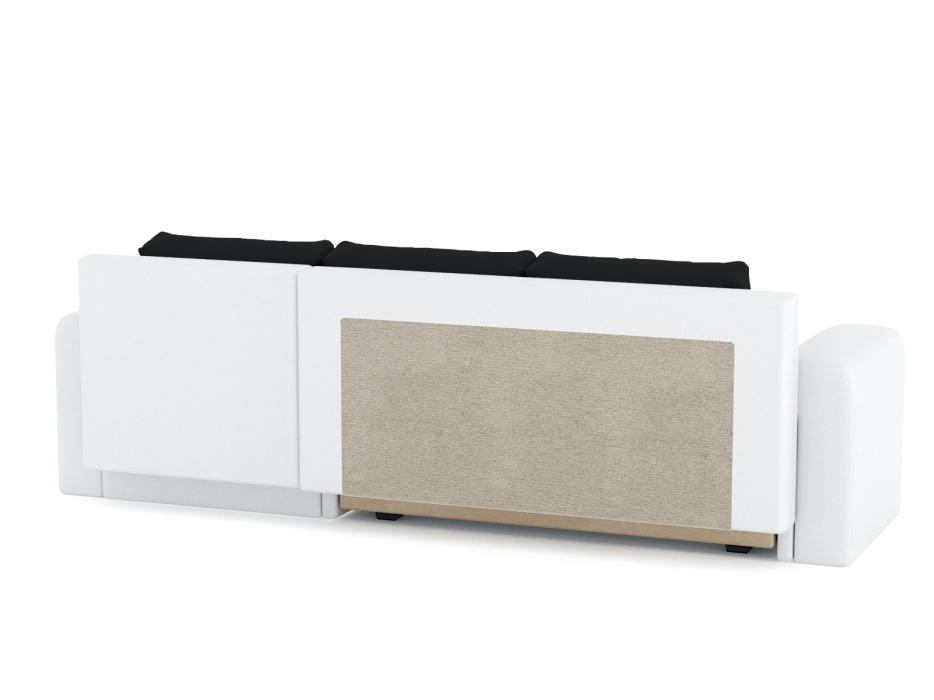 Диваны угловые в гостиную, Диван-кровать угловой Кормак с подлокотниками, велюр+кож.зам.