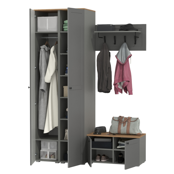 Прихожие, Два пенала в прихожую и тумба с вешалкой Остин