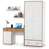 Офисная мебель, Стол письменный с двумя открытыми полками и шкафом Вуди