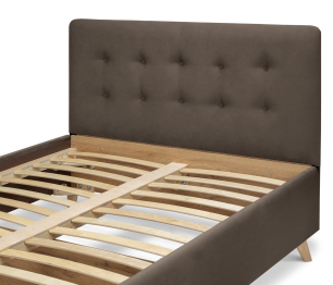 Кровать с мягким изголовьем Адель 0,9, микровелюр