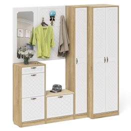 Полный набор мебели для прихожей П-6 компоновка № 31 МДФ фрезеровка ромб