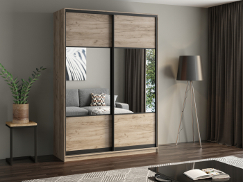 Шкаф купе 2-х дверный АЙСБЕРГ ЛОФТ 160 комбинированный