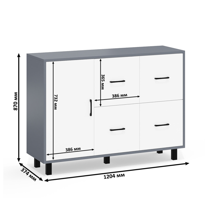 Комоды, Комод-тумба РВК 125-1204