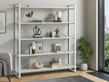 Стеллаж Айсберг Лофт 160х182-2 белый